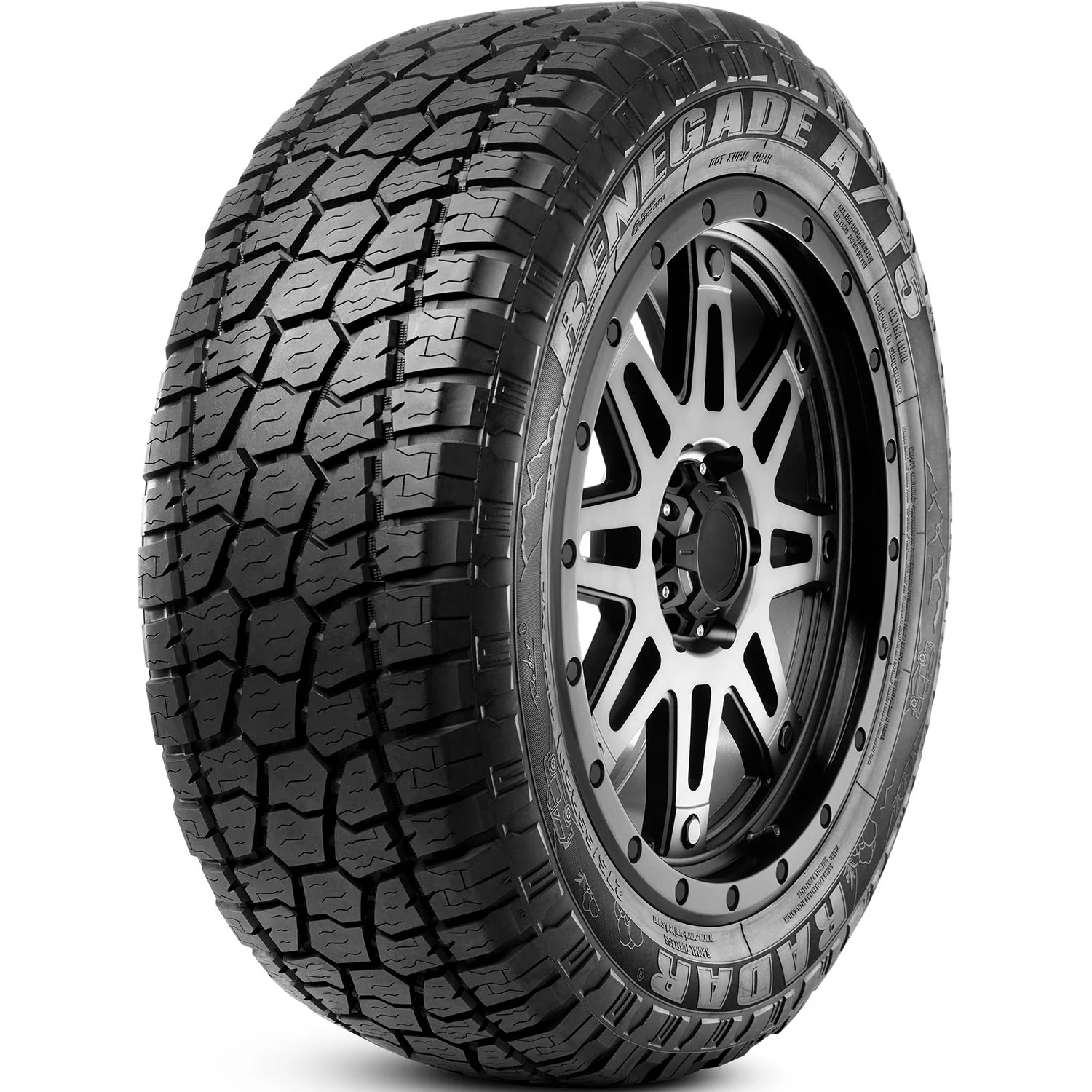 Set of 4 Radar Renegade A/T5 275/45R20 110H XL Tires Fits: 2019 BMW X5 xDrive40i, 2021 BMW X5 xDrive45e