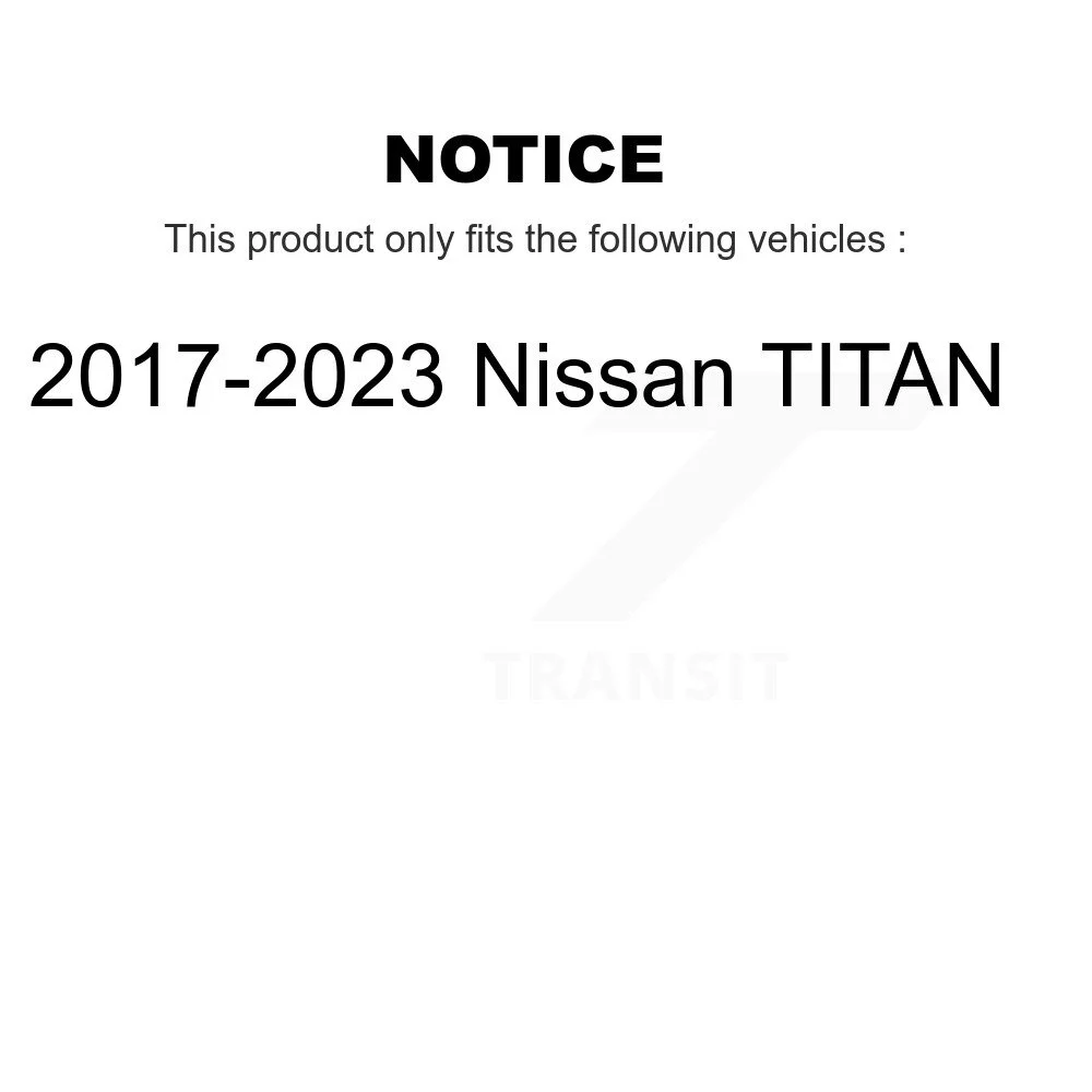 Rear Coated Drilled Slotted Disc Brake Rotors Pair For 2017-2023 Nissan TITAN KD-100552