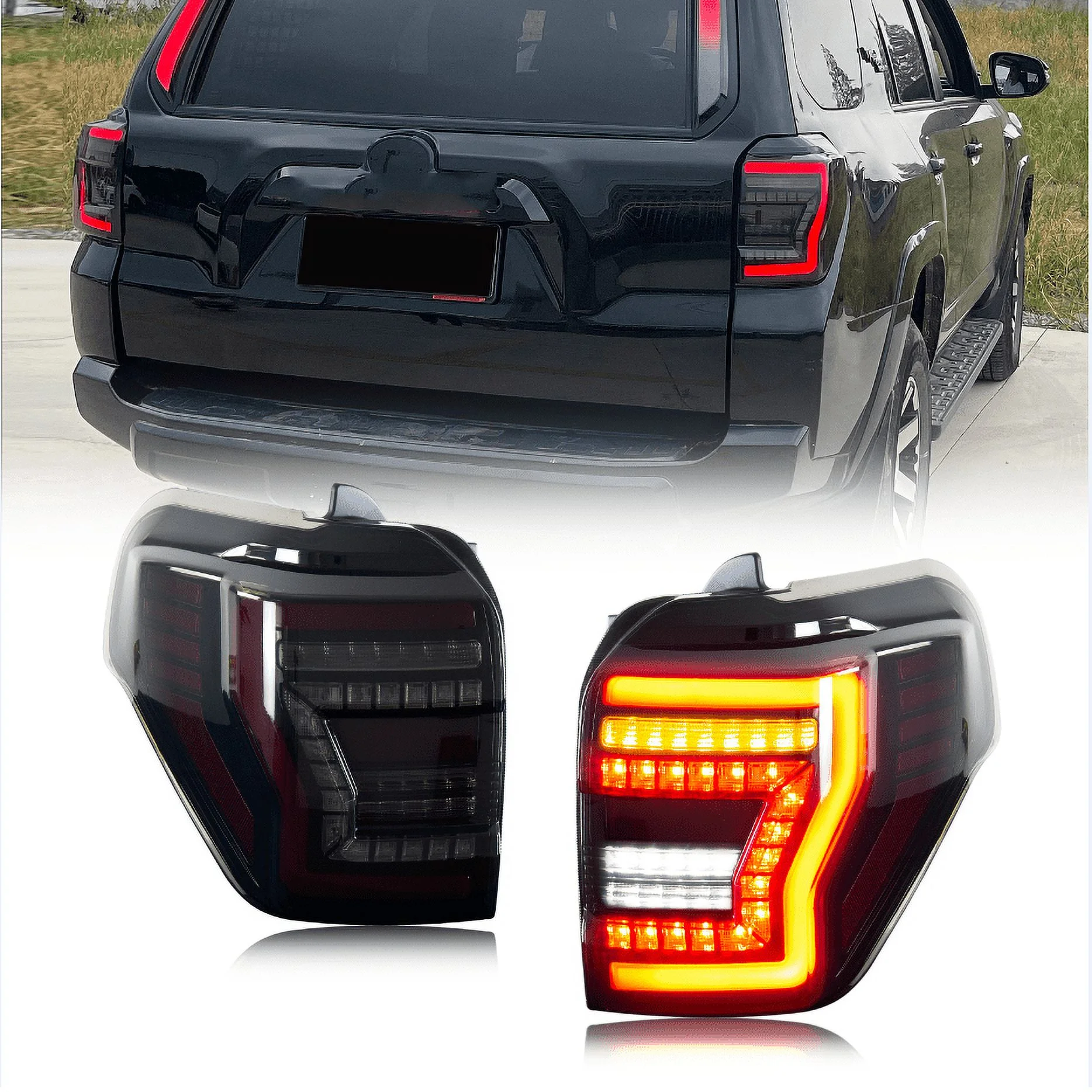 LED Tail Lights for Toyota 4Runner 2010-2024 Animation Sequential Rear Lamps