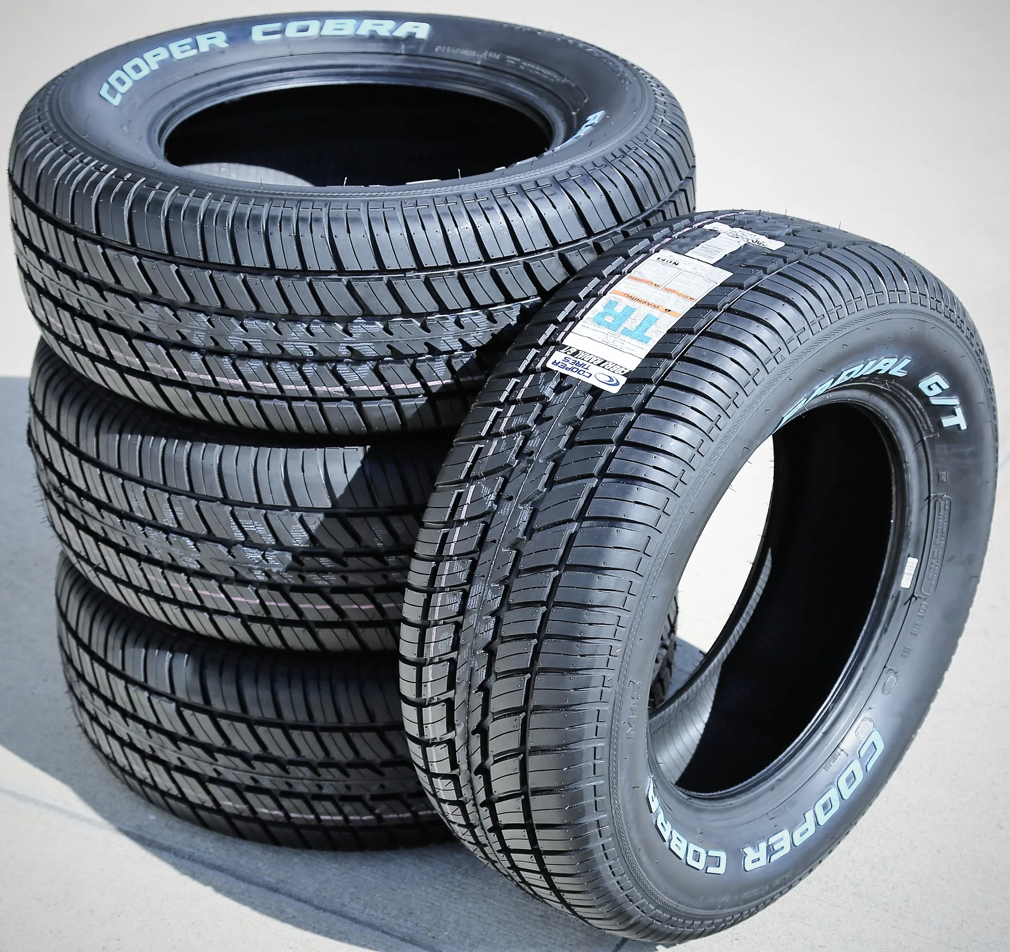 Set of 4 (FOUR) Cooper Cobra Radial G/T 255/60R15 102T A/S All Season Tires Fits: 1980 Chevrolet Corvette Base