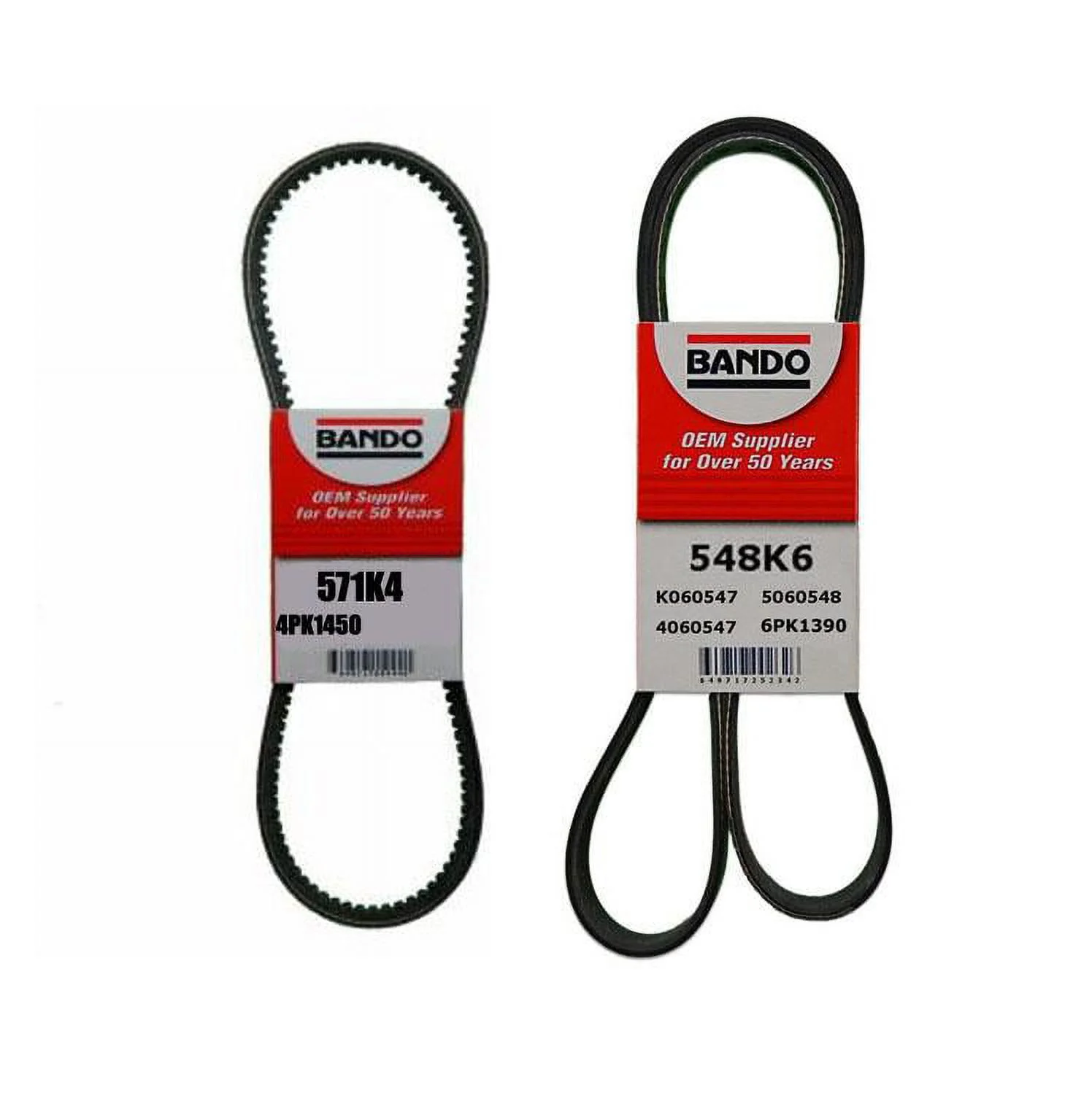 2- Belts AC Serpentine & Power Steerings for Ford Transit 3.5L 3.7L 15-19