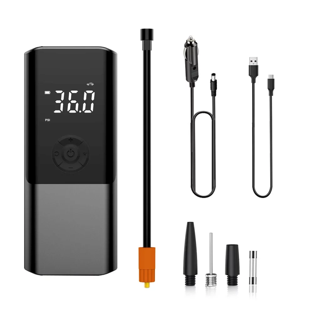 Pinnaco Electric Inflator Portable Car Air Pump 150PSI Handheld Tire Inflator LED Light Support Power Bank