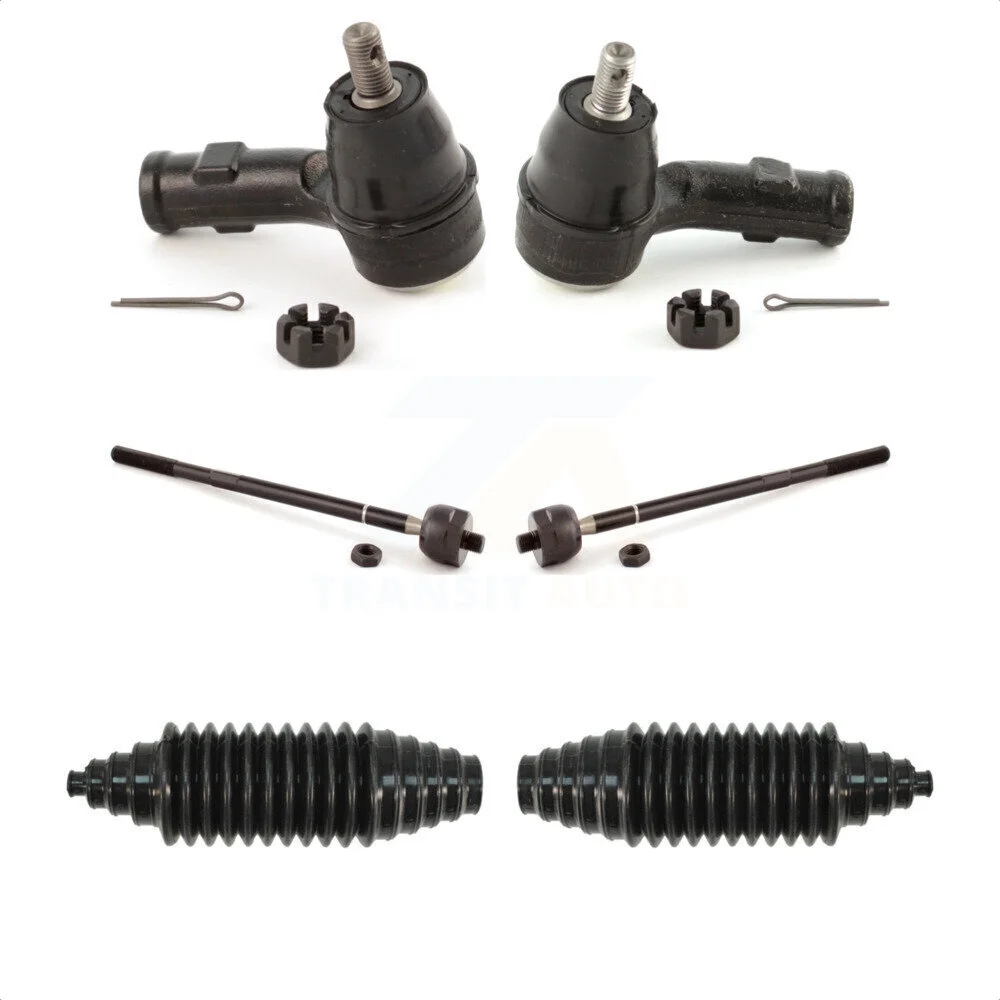 Transit Auto - Front Steering Tie Rod End & Boot Kit For 2009-2011 Ford Focus Without Fixed Ratio KTB-100839