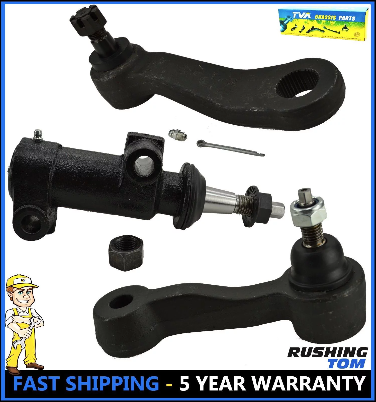 3Pc Steering Kit Pitman & Idler Arm Bracket Pivot for GMC Chevrolet Silverado