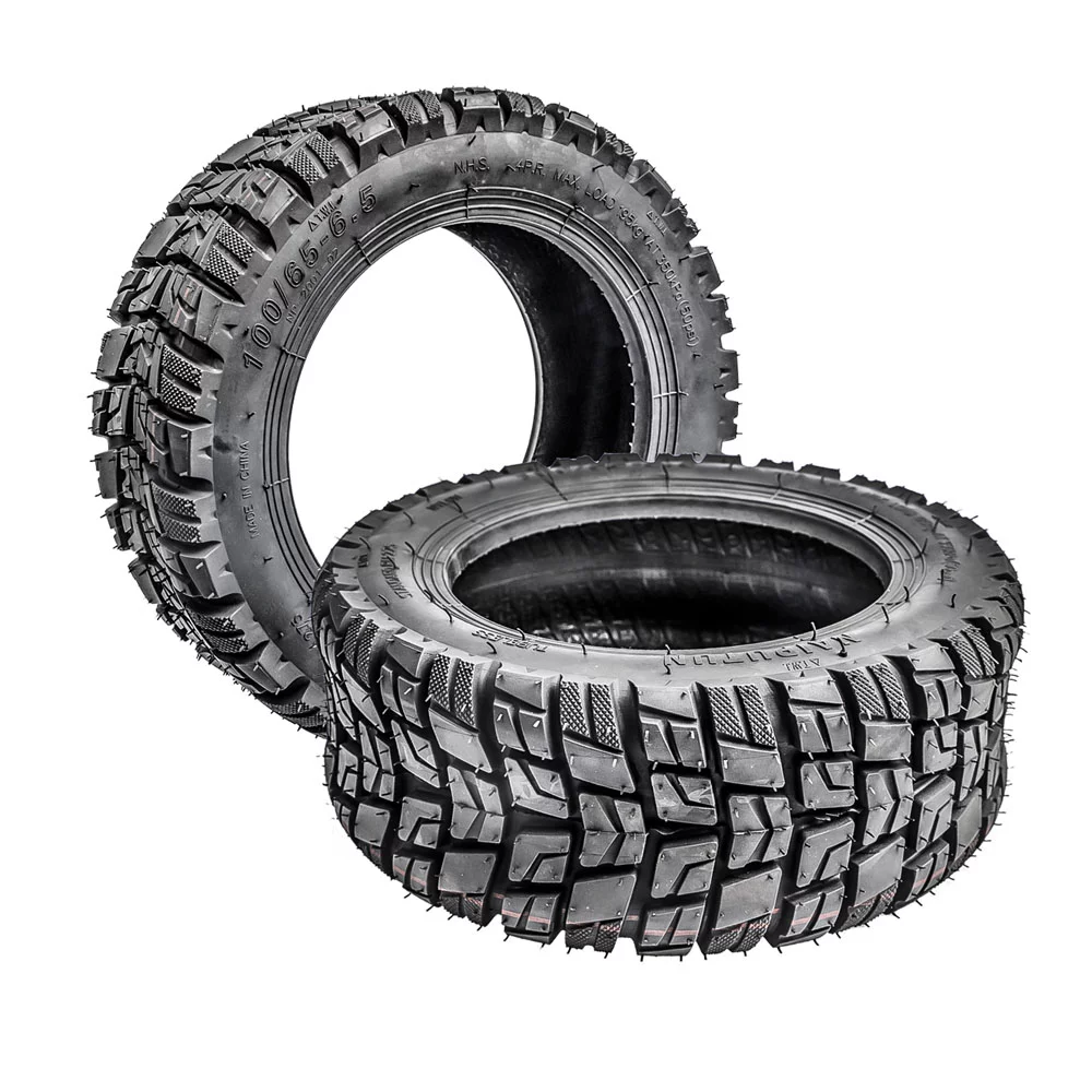 MABOTO 100/65-6.5 Thickened Tire 11 Inch Electric Scooter Modified Tire Off-Road Tubeless Tyre with Nozzle