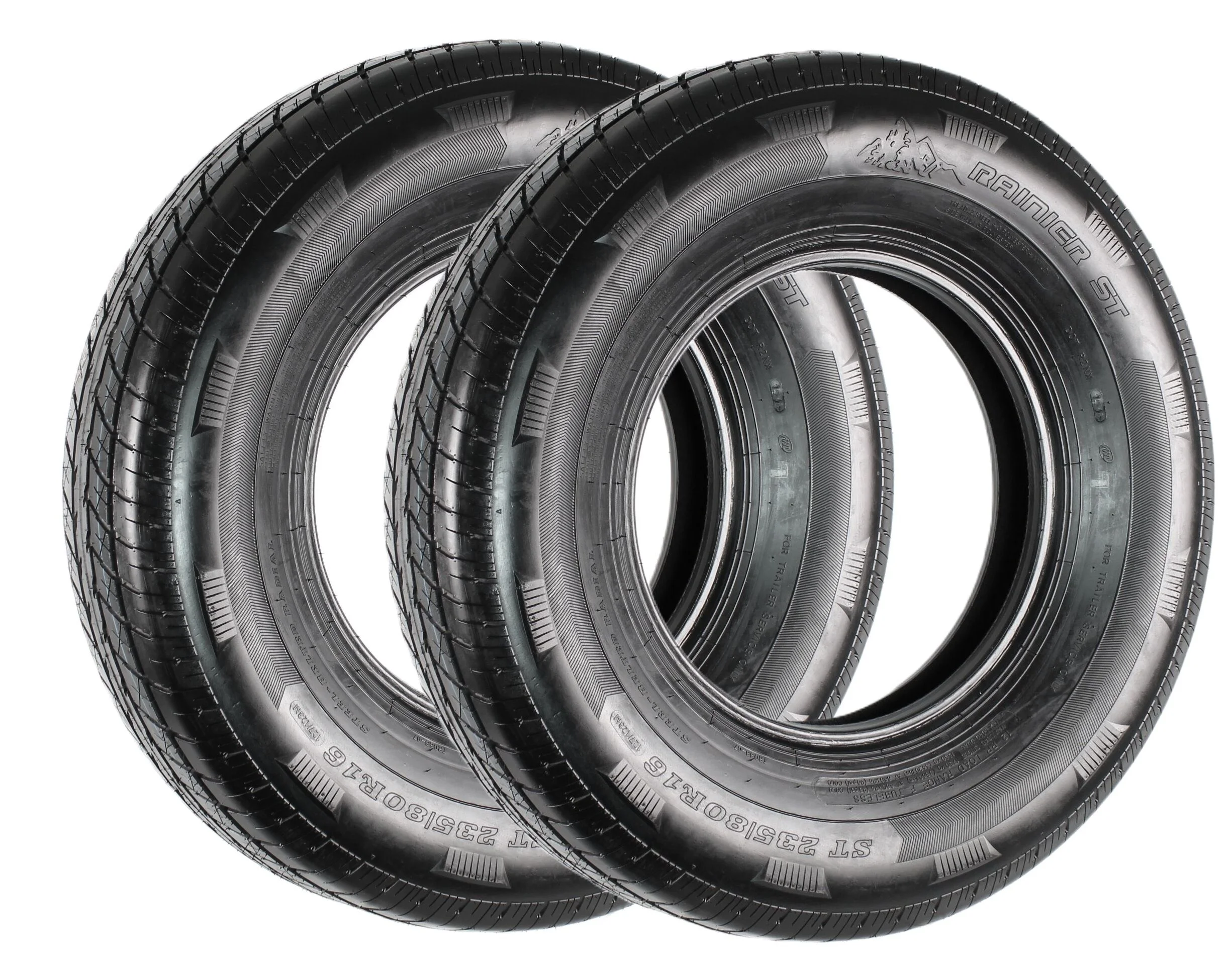 2-Pack Rainier Radial ST235/80R16 Trailer Tires Load Range G 4080# 235/80 R 16