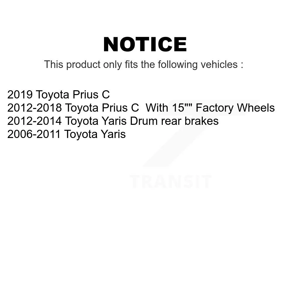 Transit Auto - Front Wheel Bearing And Tie Rod End Kit For Toyota Yaris Prius C K7T-100135