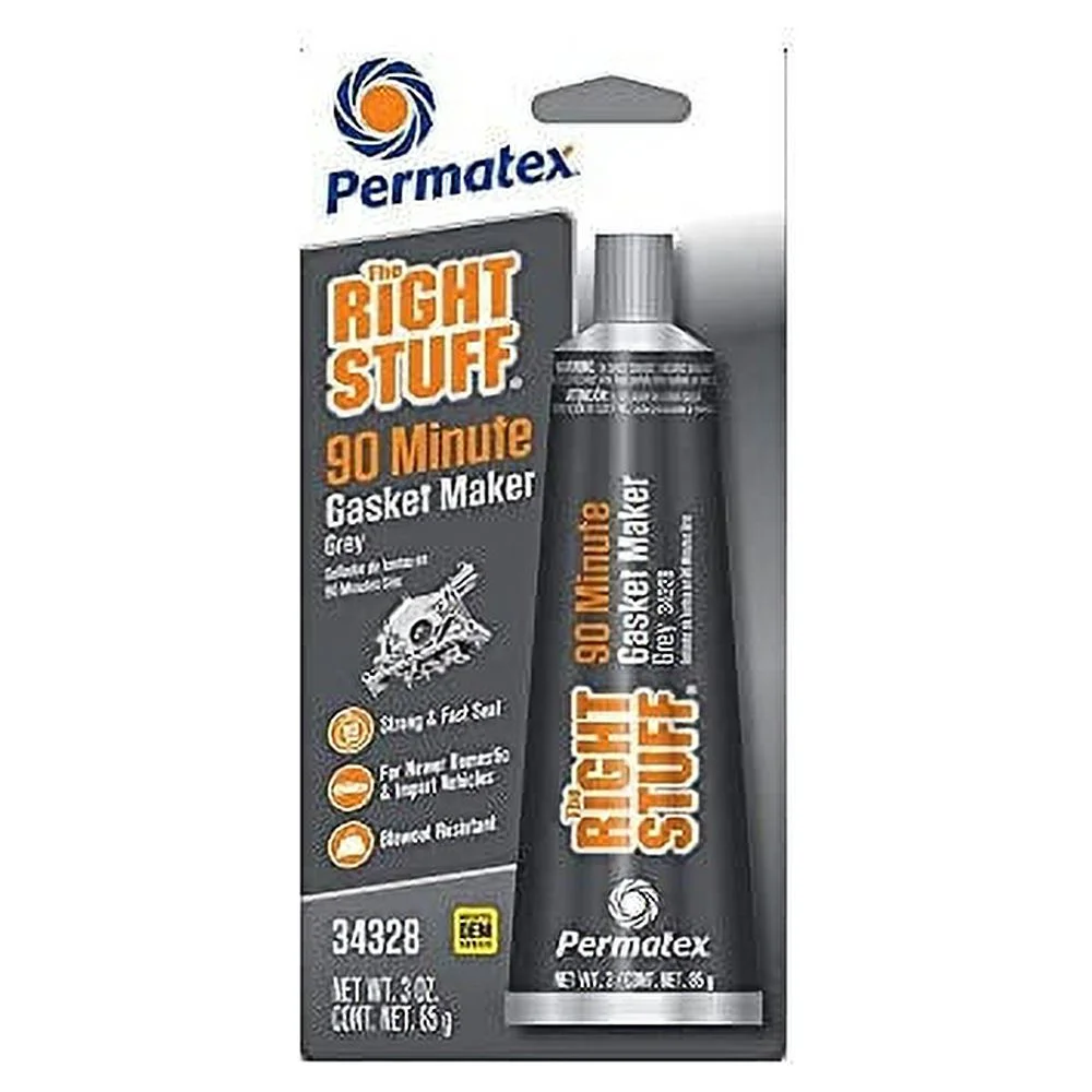 1PK Permatex 34328 The Right Stuff Grey Instant 90 Minute Gasket Maker - 3oz