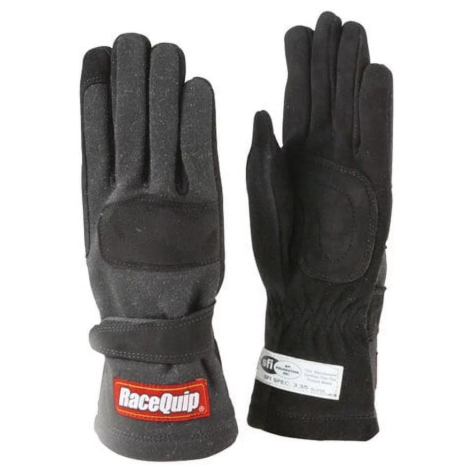 RaceQuip® 355008RQP 355 Series Driving Gloves - SFI 3.3/5 - Black/Black - 3XL