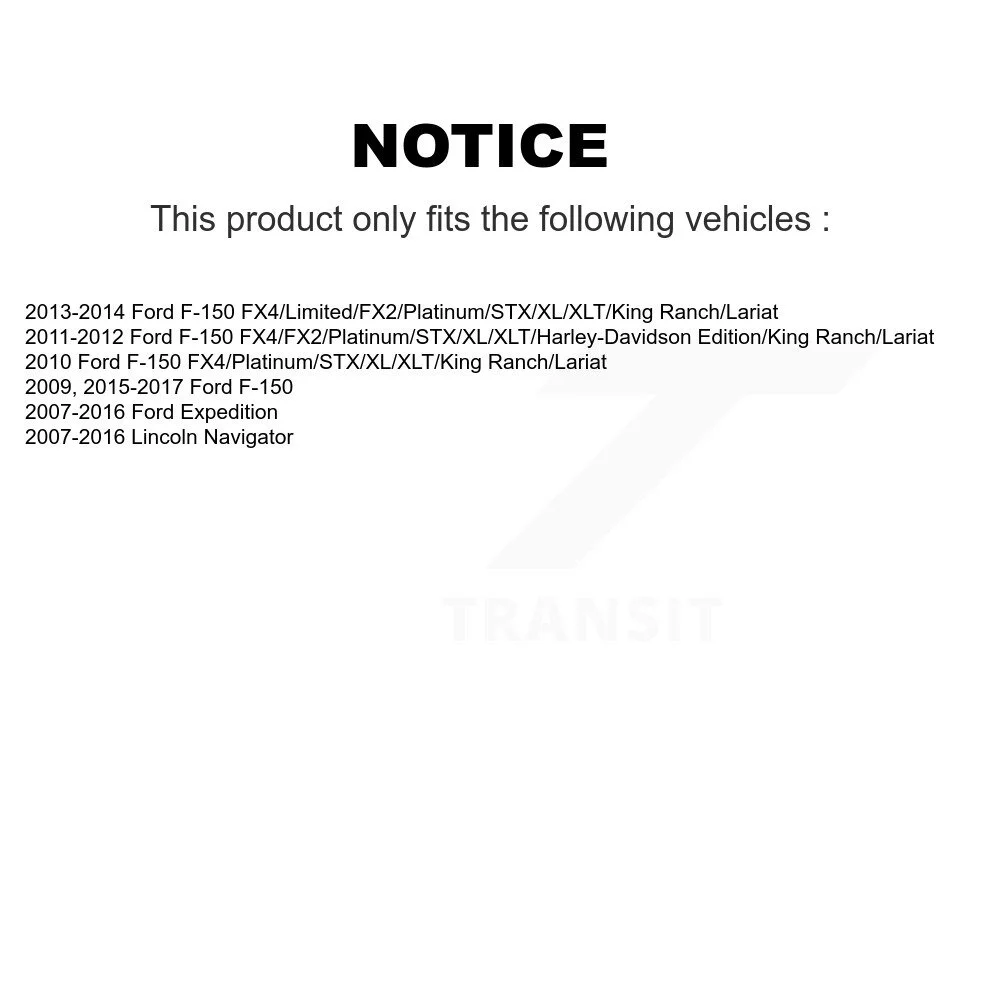 Transit Auto - Front Steering Tie Rod End & Boot Kit For Ford F-150 Expedition Lincoln Navigator KTB-100801