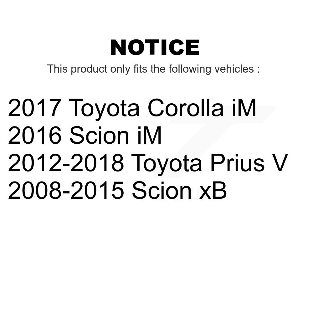 Transit Auto - Front Wheel Bearing And Tie Rod End Kit For Scion xB Toyota Prius V Corolla iM K7T-100365