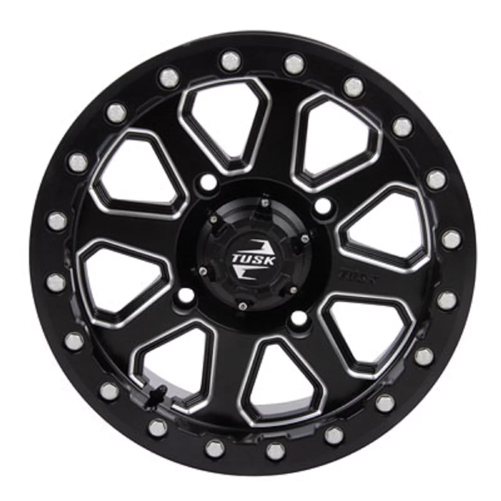 4/137 Uinta Beadlock Wheel 15x7 5.0 + 2.0 Milled/Black Compatible With Arctic Cat STAMPEDE 2020