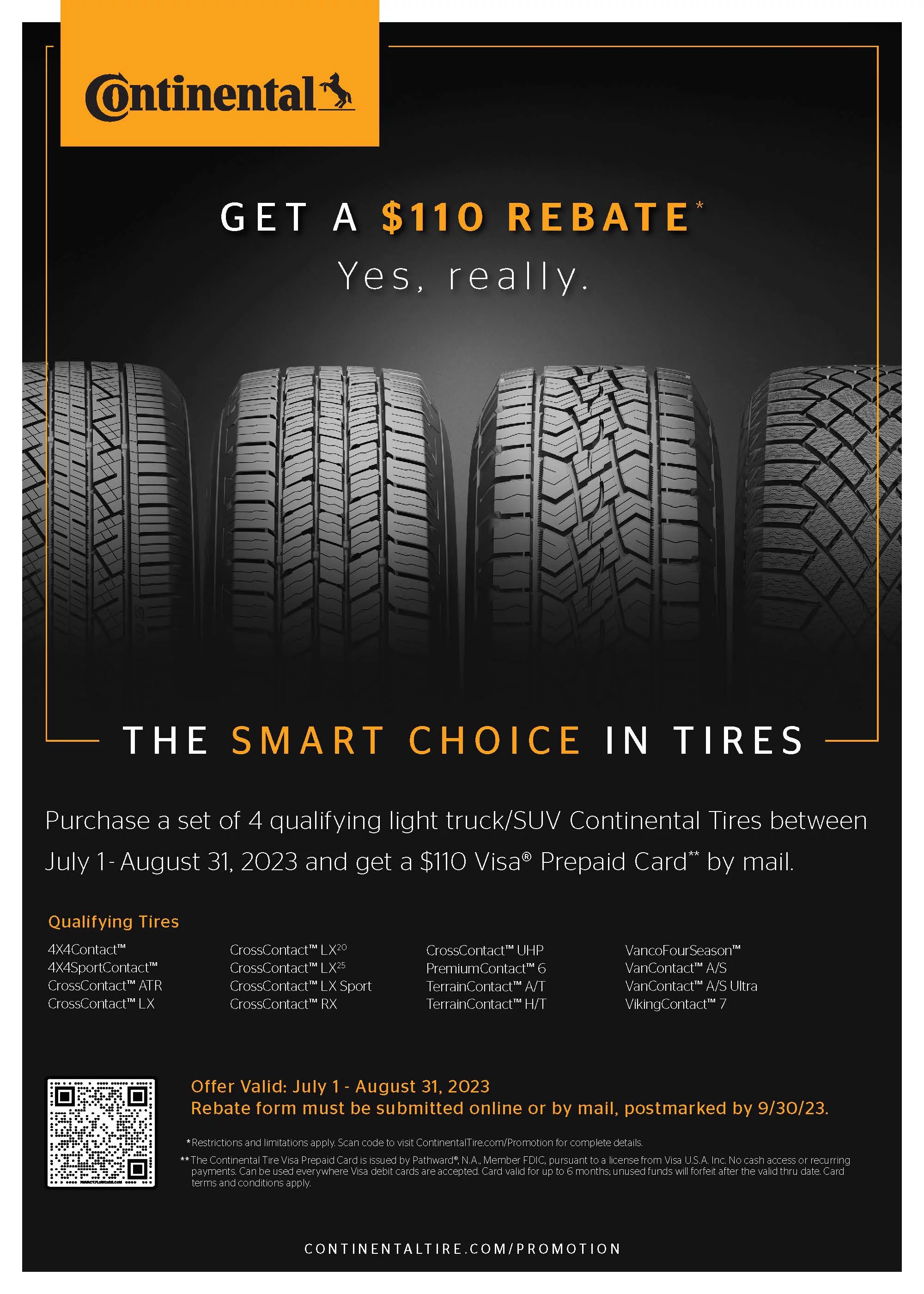Continental Terrain Contact A/T 265/70R18 116 S Tire Fits: 2021-23 Ford F-150 XLT, 2017-19 Nissan Titan SV