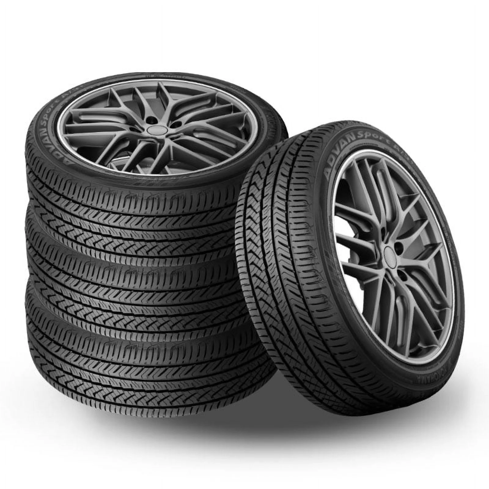 4 Yokohama Advan Sport A/S+ 225/40R19 93Y All Season Performance Tires 55K MILE 110140647 / 225/40/19 / 2254019