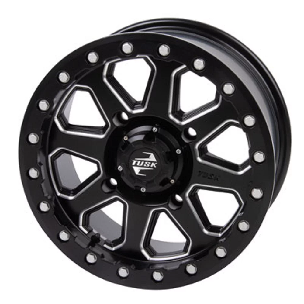 4/137 Uinta Beadlock Wheel 15x7 5.0 + 2.0 Milled/Black Compatible With Arctic Cat STAMPEDE 2020