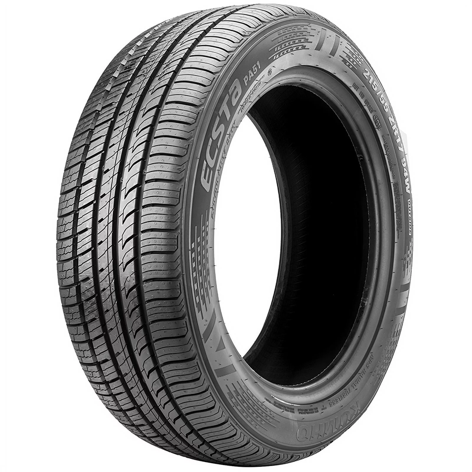 Set of 4 Kumho Ecsta PA51 215/50ZR17 95W XL Tires Fits: 2012-18 Ford Focus Titanium, 2016-18 Honda Civic EX-T