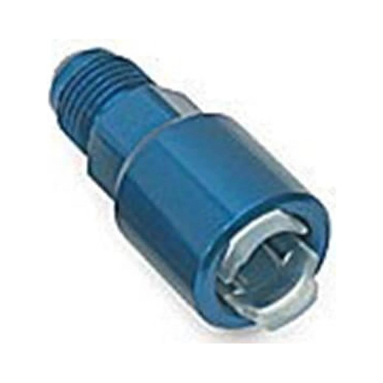 6 AN Male to 0.375 in. Performance SAE Quick-Disconnect Female Adapter - Blue