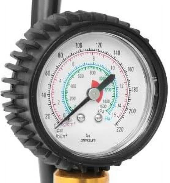 Air Tire Inflator with Dial Pressure Gage Truck Gauge Inflater Chuck Compressor