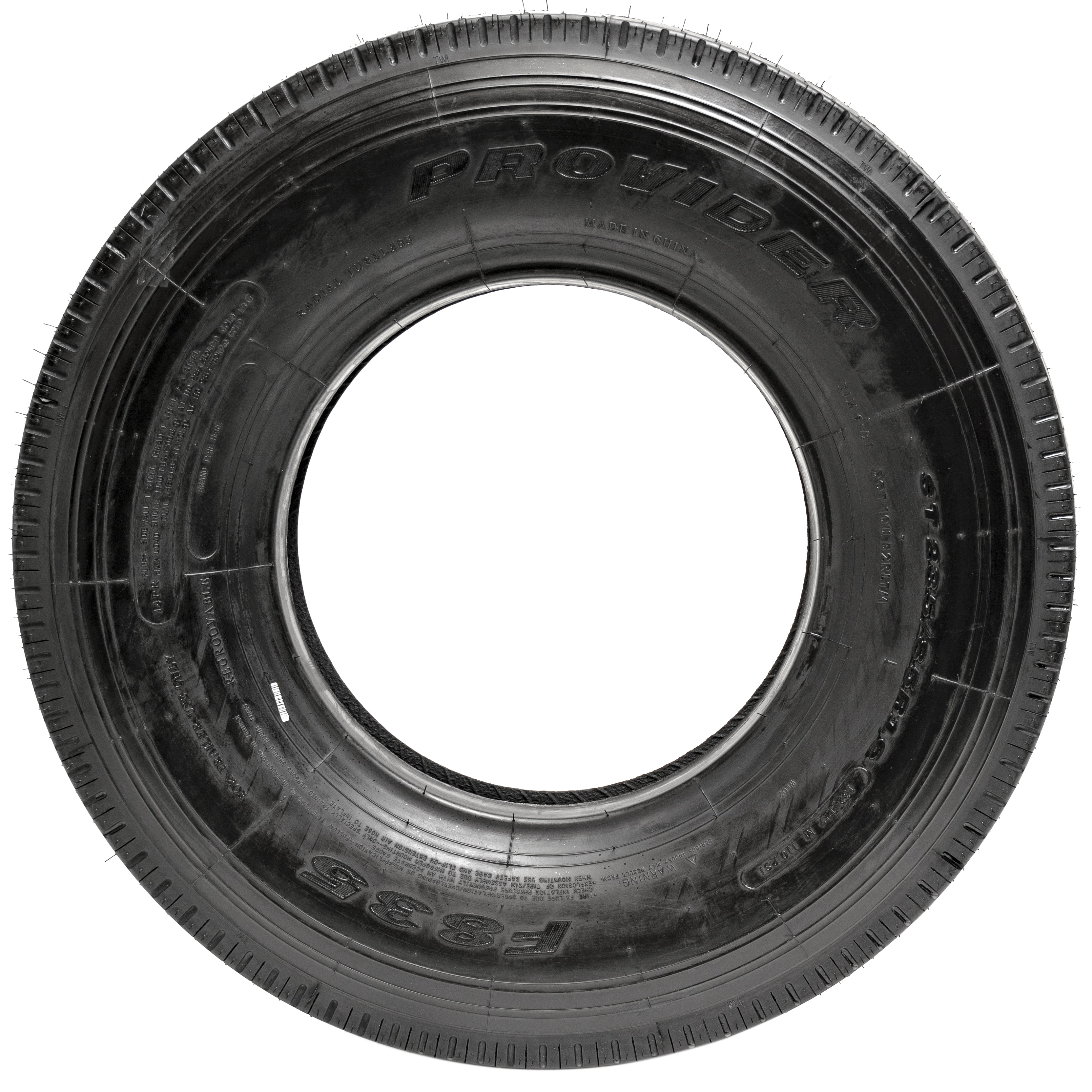 Provider ST235/85R16 Load Range G, 14 PLY, 4400 LB LCC Heavy Duty Trailer Tire