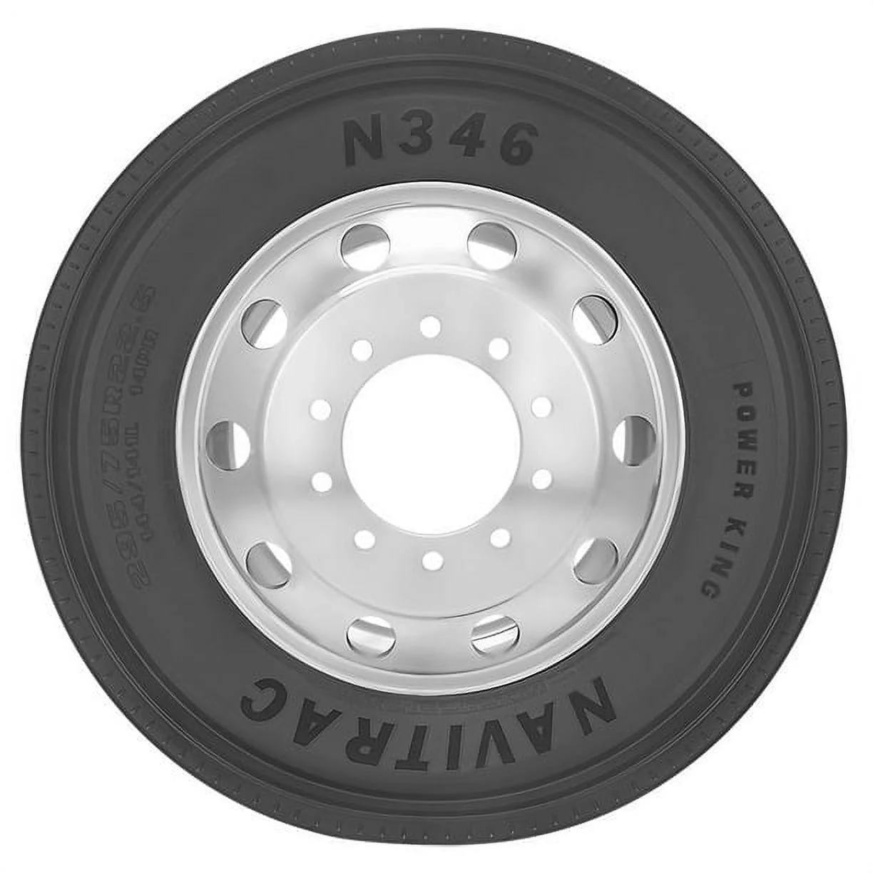 Power King Navitrac N346 255/70R22.5 Load H 16 Ply All Position Commercial Tire