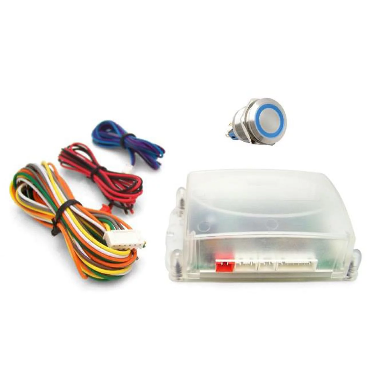 Helix Suspension Brakes & Steering 554 One Touch Engine Start Kit - Blue illuminated Button