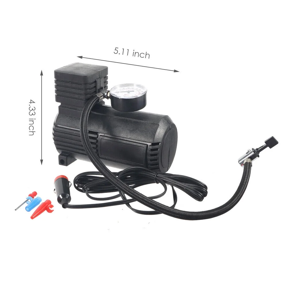 Compact and Powerful: Mini Electric Tire Inflator for 12 Volt Car Tires (300 PSI
