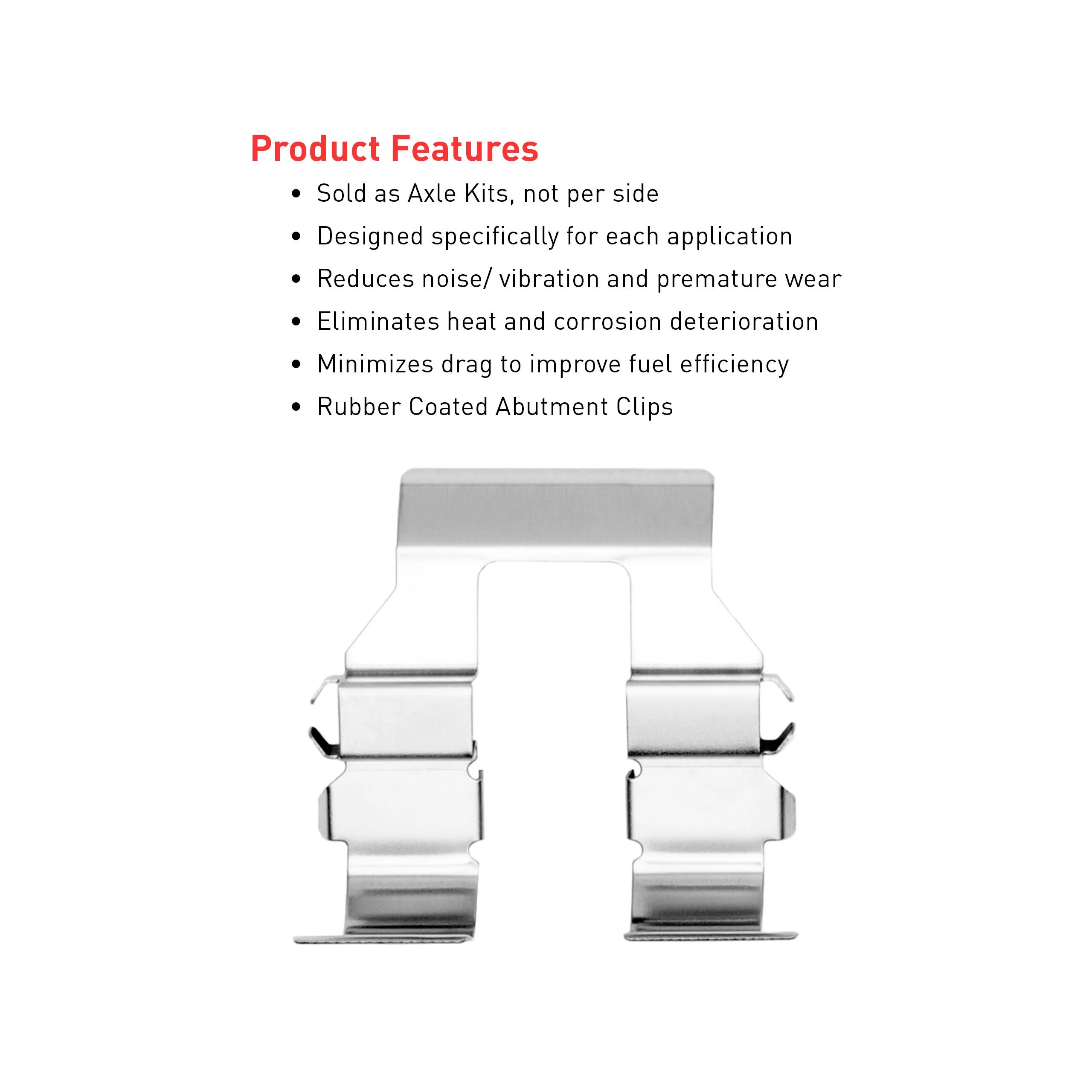 Front Dynamic Friction Company Hardware Kit 340-28000 For 1977-1984 Peugeot 604, 1980-1986 Peugeot 505