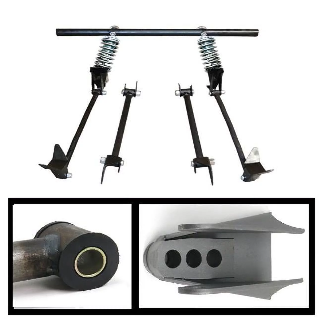 Helix Suspension Brakes & Steering Triangulated Rear 4-Link Assembly with 42 Coilovers for 1942 Ford Delivery