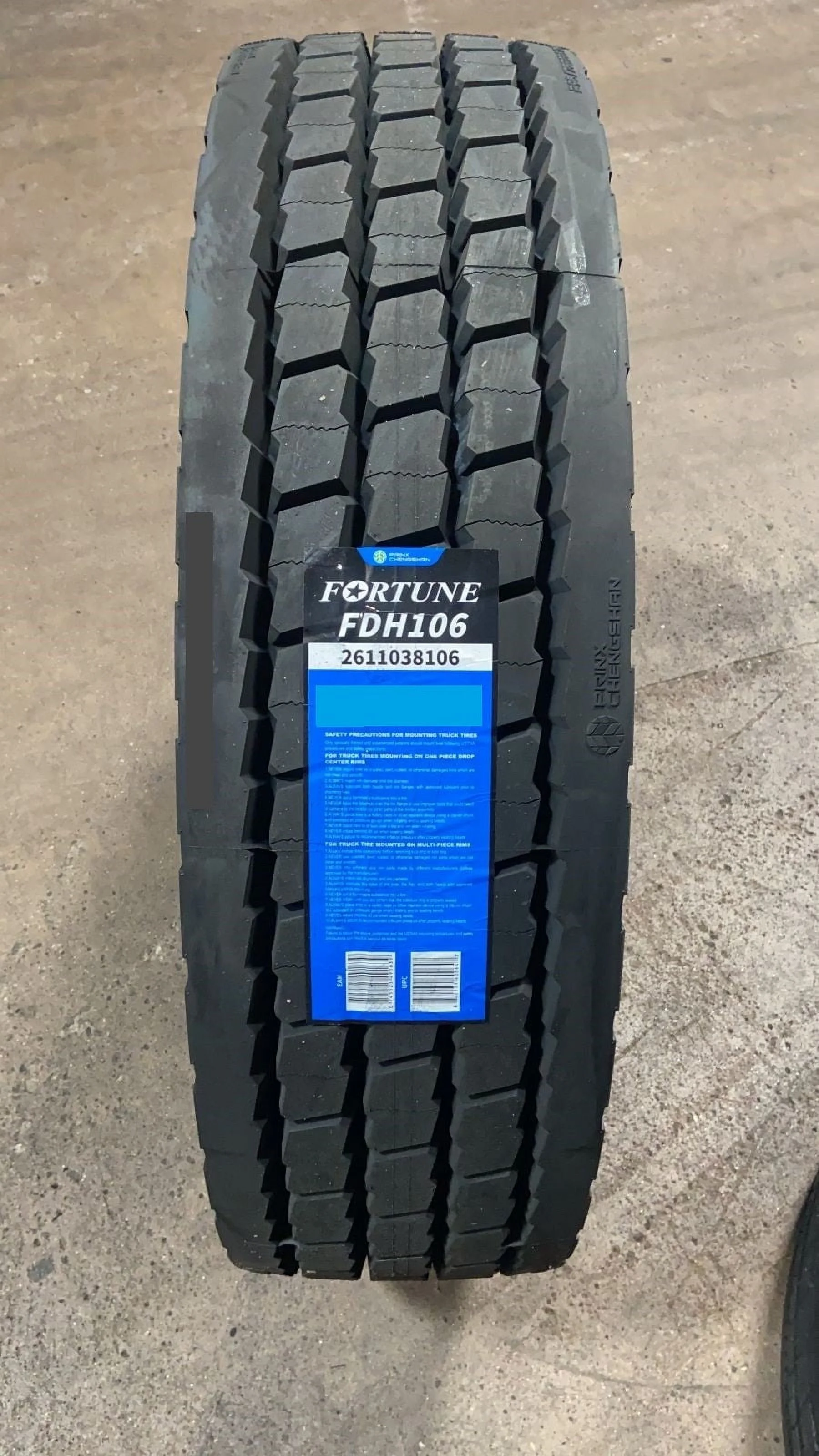 Set of 2 Tires 11R22.5 FDH106 Fortune Drive Closed Shoulder 16 Ply 149/146 L