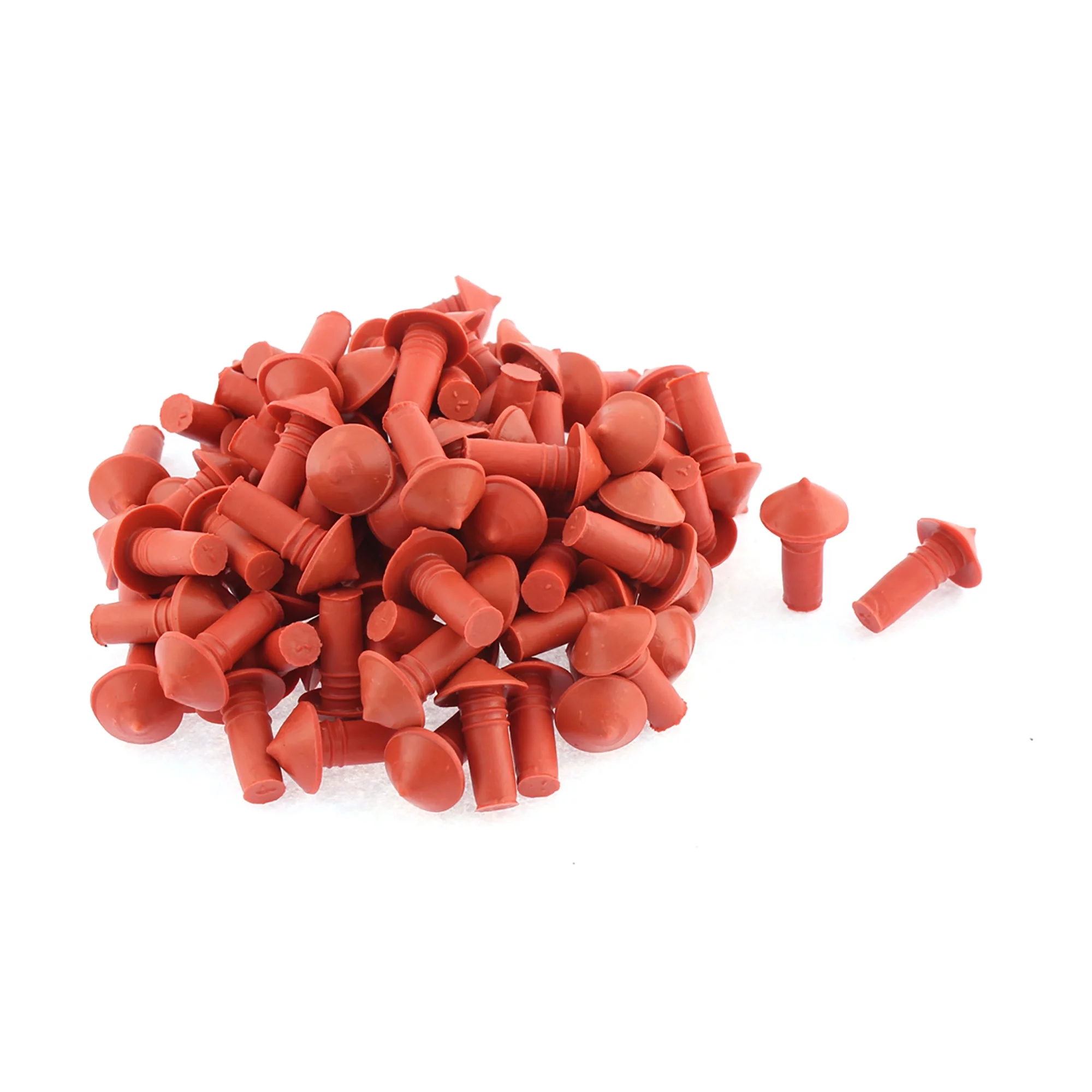 Unique Bargains 100 Pcs Mushroom Style Tire Repair Insert Plugs 7mm Plug Orange Black