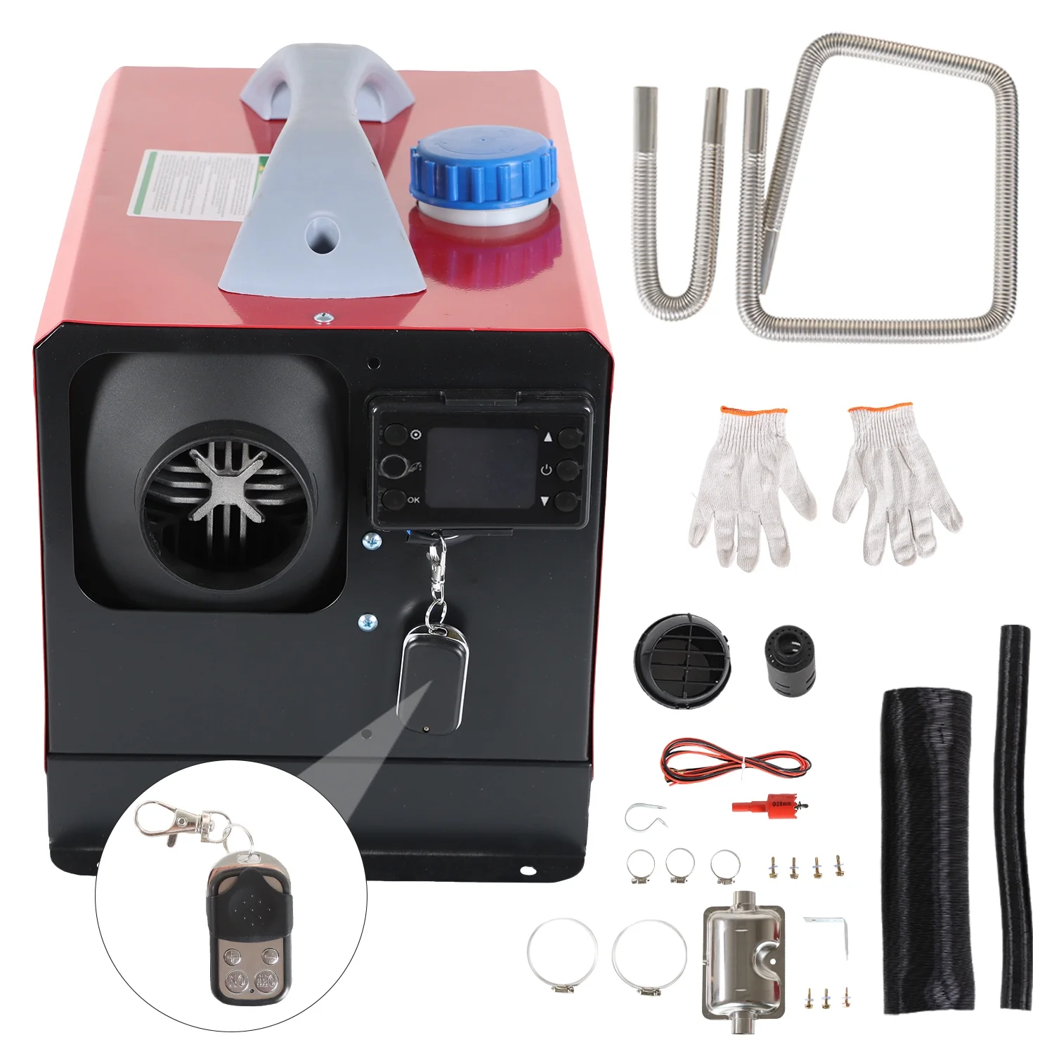 POLARPRA Diesel Air Heater All in One LCD Thermostat Boat Motorhome Truck Trailer 8KW 12V