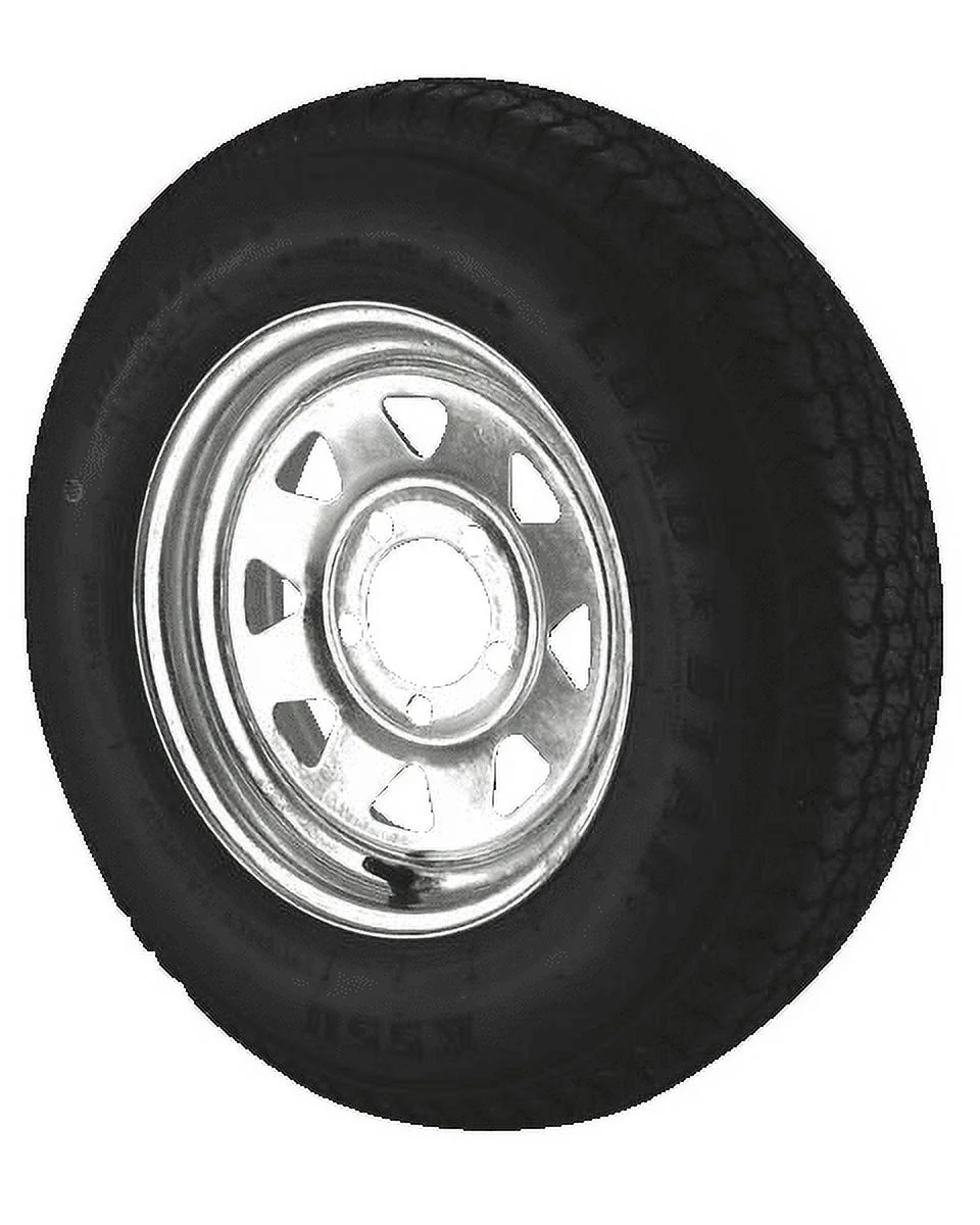 ST175/80D13 Loadstar Trailer Tire LRC on 5 Bolt Galvanized Spoke Wheel
