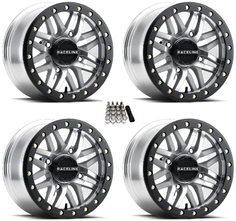 Raceline Ryno Beadlock UTV Wheels Machined 15x7/15x10 Can-Am Maverick X3 / Honda Pioneer 1000