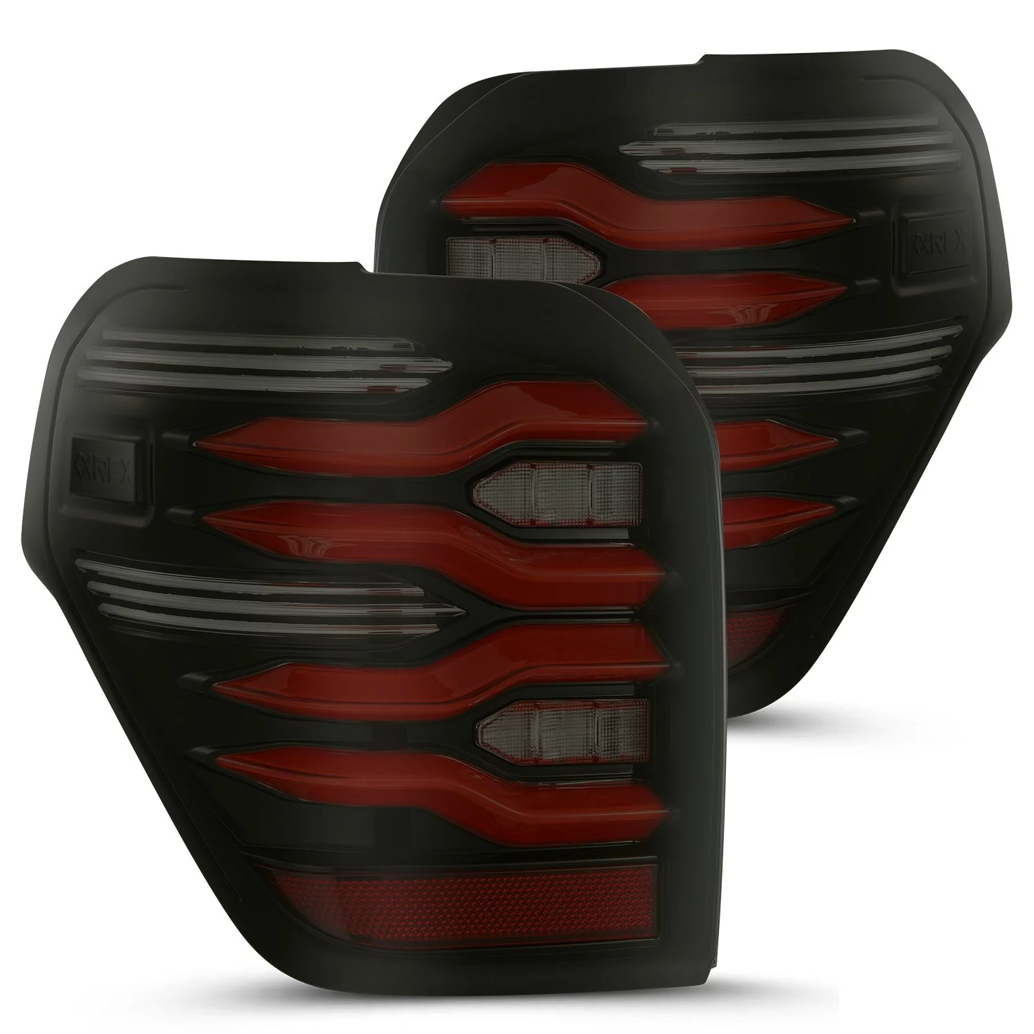 Alpharex Led Taillights Black Red Fits select: 2010-2022 TOYOTA 4RUNNER