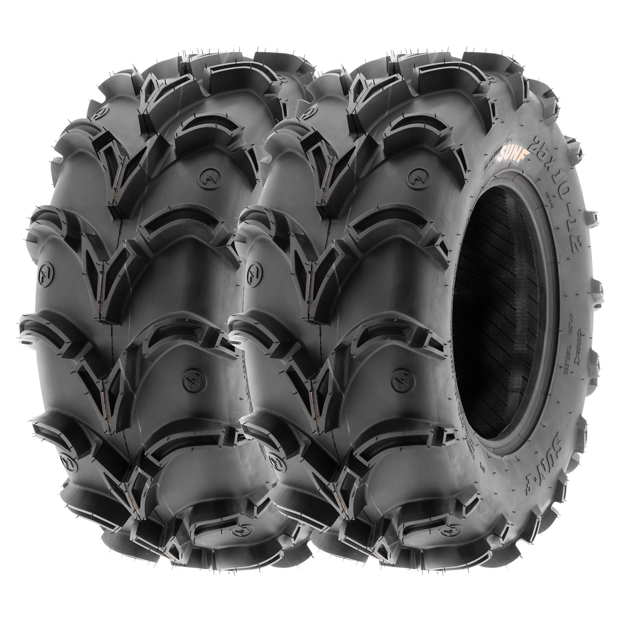 SunF 25x11-10 25x11x10 ATV UTV All Terrain Tire 6 PR A050 (Pair of 2)