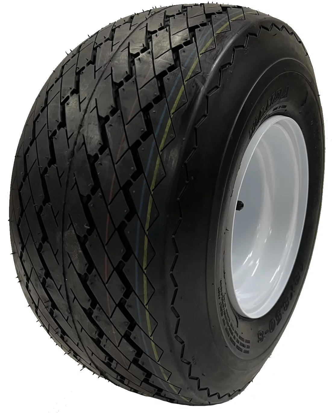 Golf Cart Tire On Rim - 18 X 8.5 X 8 18-850-8 18X8.50-8 White 4 Lug Hole 18 in.