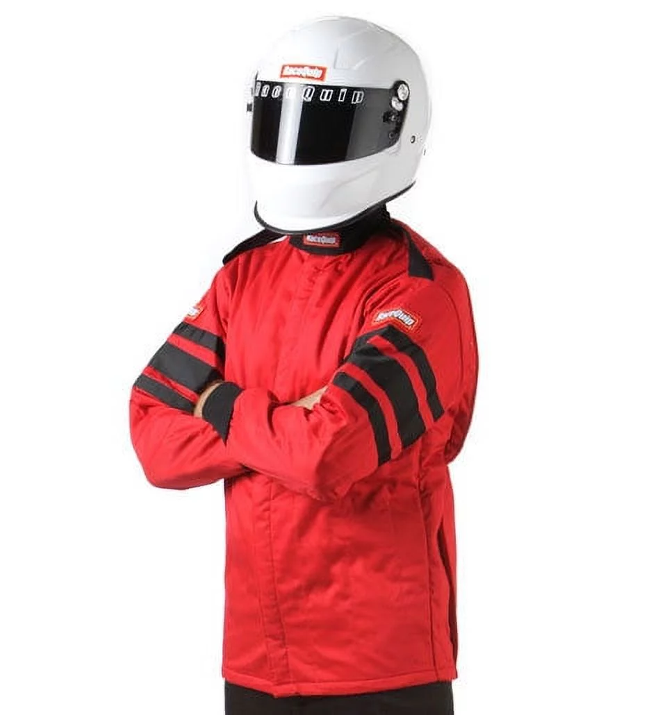 RaceQuip 121017RQP 120 Series Driving Jacket SFI 3.2A/5 Red/Black Stripe 2XL