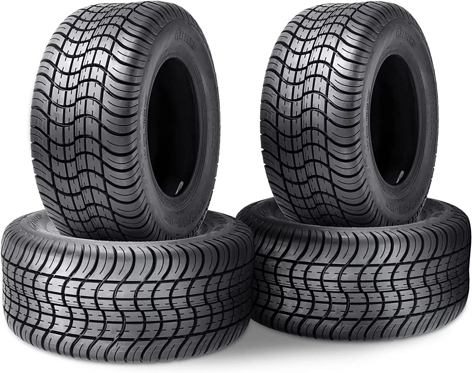 205/50-10 4PLY Golf Cart Tires 205x50-10 High Land Ratio Tour MaX Tires for Golf Cart Club Car Set of 4
