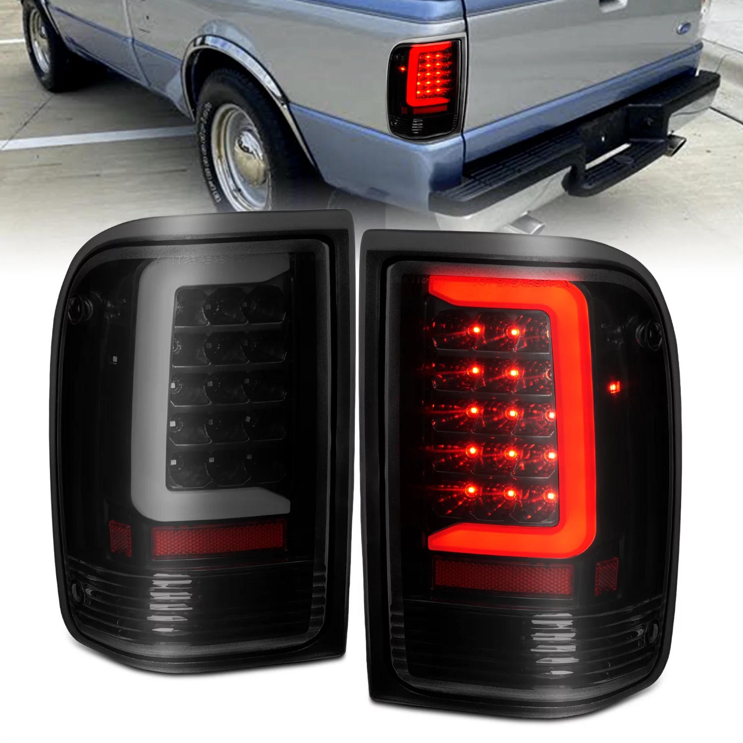 ANZO USA 311360 Tail Light Assembly Fits select: 1993-1997 FORD RANGER