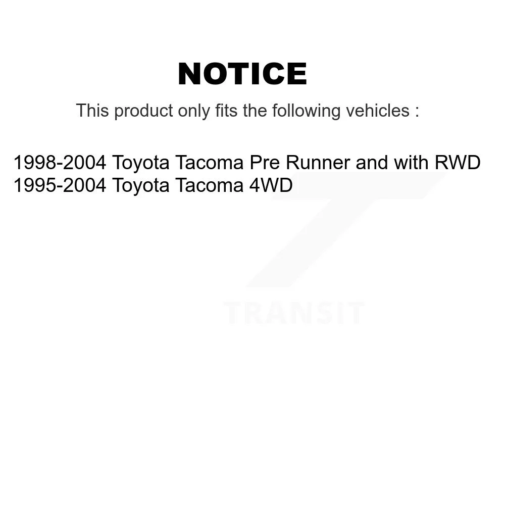 Transit Auto - Front Right (Passenger) Steering Tie Rod End & Boot Kit For Toyota Tacoma KTB-100616