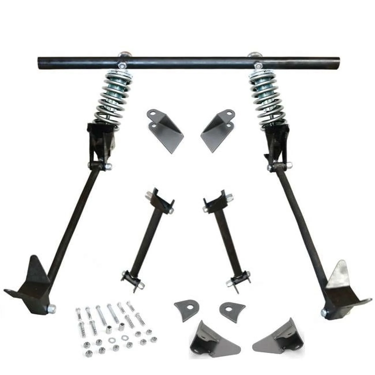 Helix Suspension Brakes & Steering Triangulated Rear 4-Link Assembly with 42 Coilovers for 1942 Ford Convertible-2-Door & 4-Door Truck