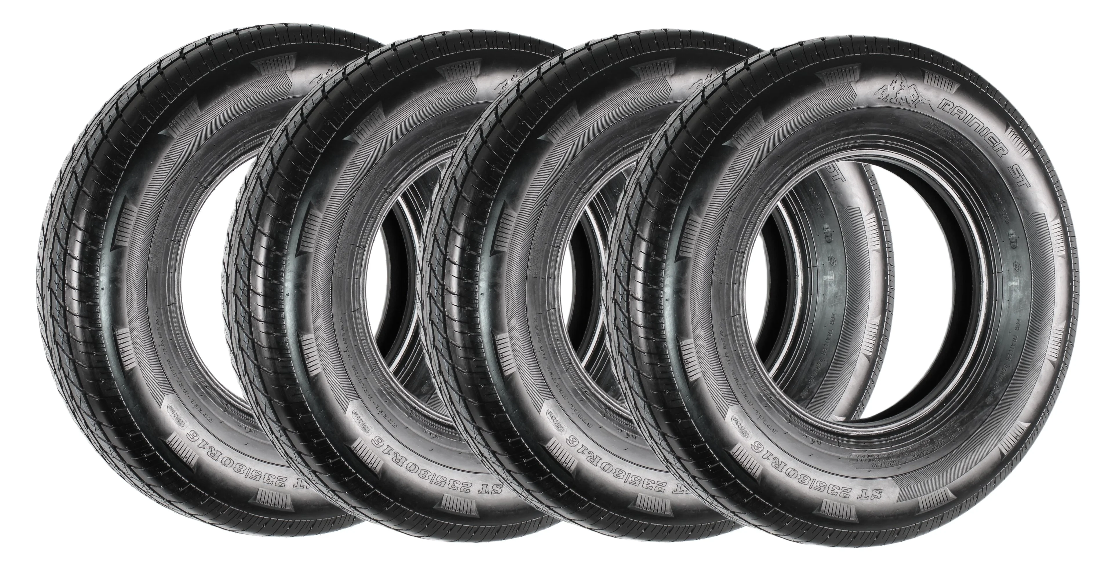 4-Pack Rainier Radial ST235/80R16 Trailer Tires Load Range E 3520# 235/80 R 16