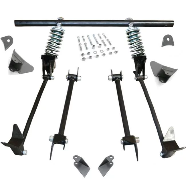 Helix Suspension Brakes & Steering 682669 Triangulated Rear 4-Link Kit with Coilovers for 1928 Model A Victoria - Slantback