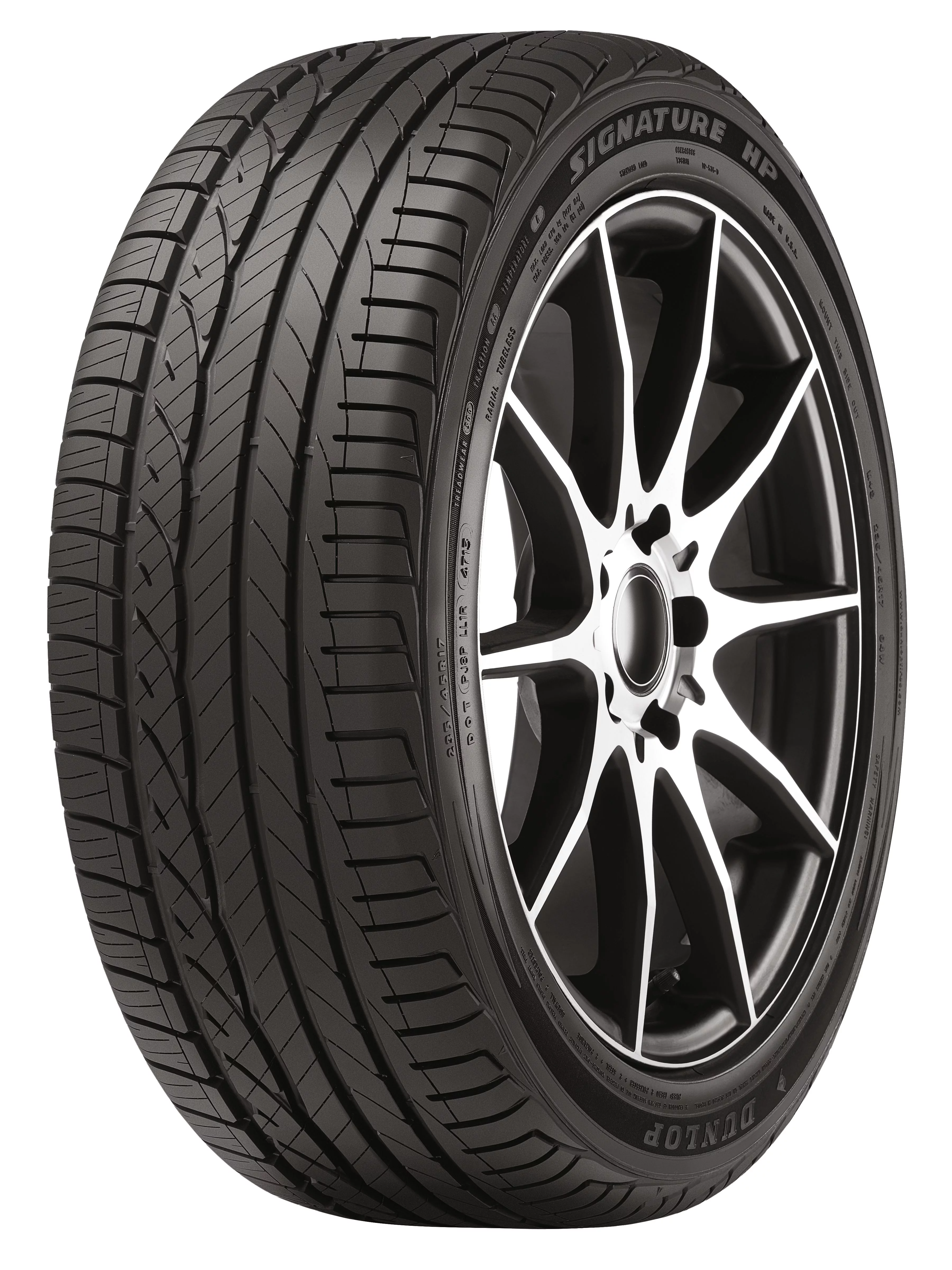 Dunlop Signature HP 225/50R17 94 W Tire Fits: 2012-15 Chevrolet Cruze LT, 2012-18 Ford Focus Electric