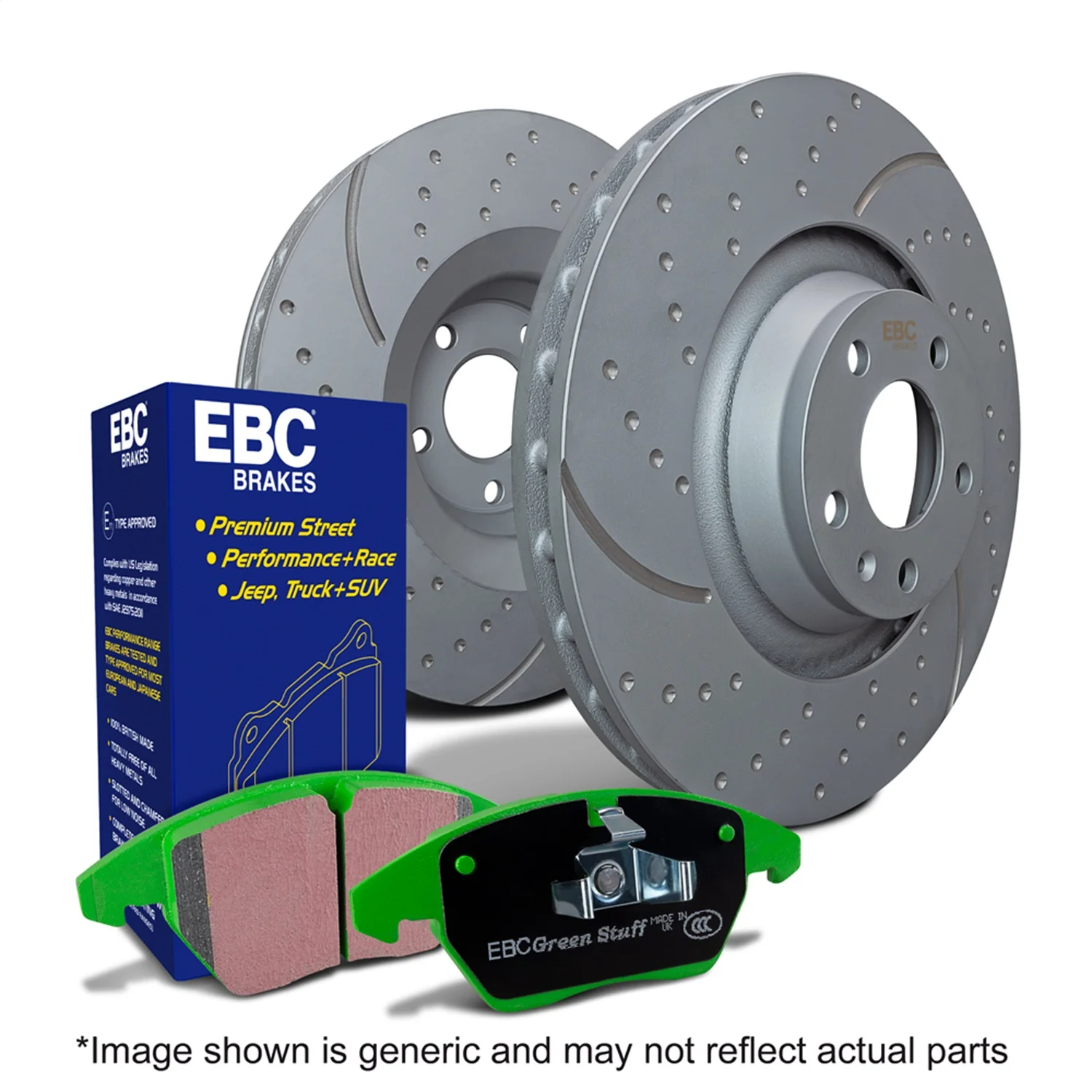 Ebc Brakes S10kf1331 S10 Kits Greenstuff 2000 And Gd Rotors Fits 06 15 Is250
