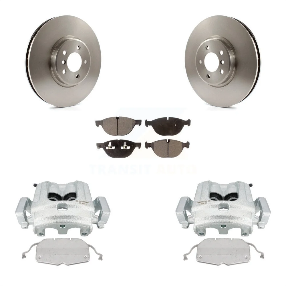 Transit Auto Front Disc Brake Caliper Rotors And Semi-Metallic Pads Kit For BMW X5 X6 KC8-100126P
