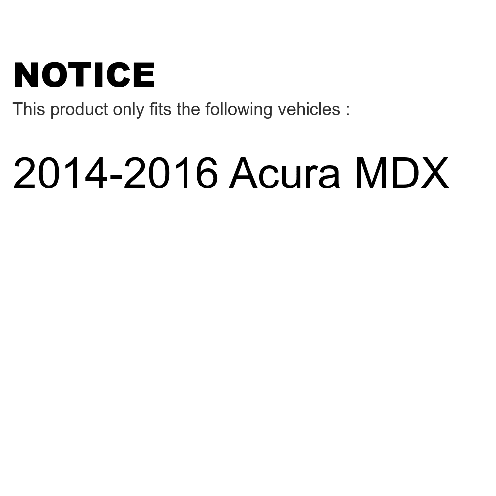 Front Rear Coated Disc Brake Rotors Kit For 2014-2016 Acura MDX KG-101174