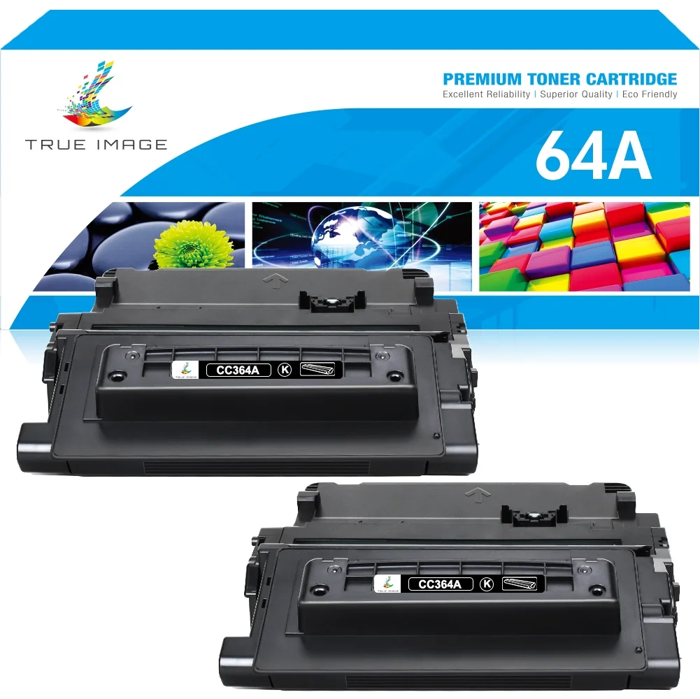 True Image 2-Pack Compatible Toner Cartridge for HP CC364A 64A LaserJet P4014 P4015n P4015x P4515n P4515x (Black)