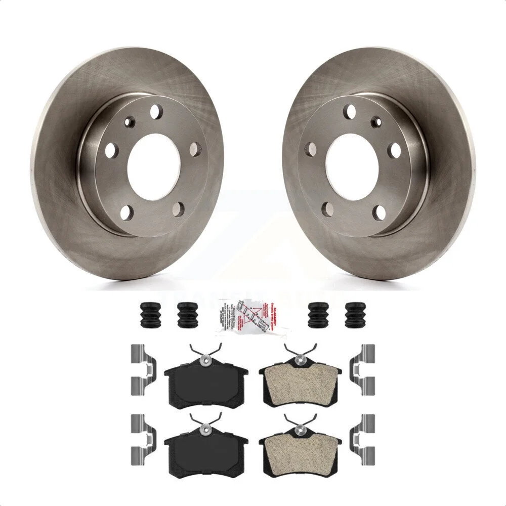 Transit Auto - Rear Disc Brake Rotors And Semi-Metallic Pads Kit For Audi A4 S4 K8A-106126