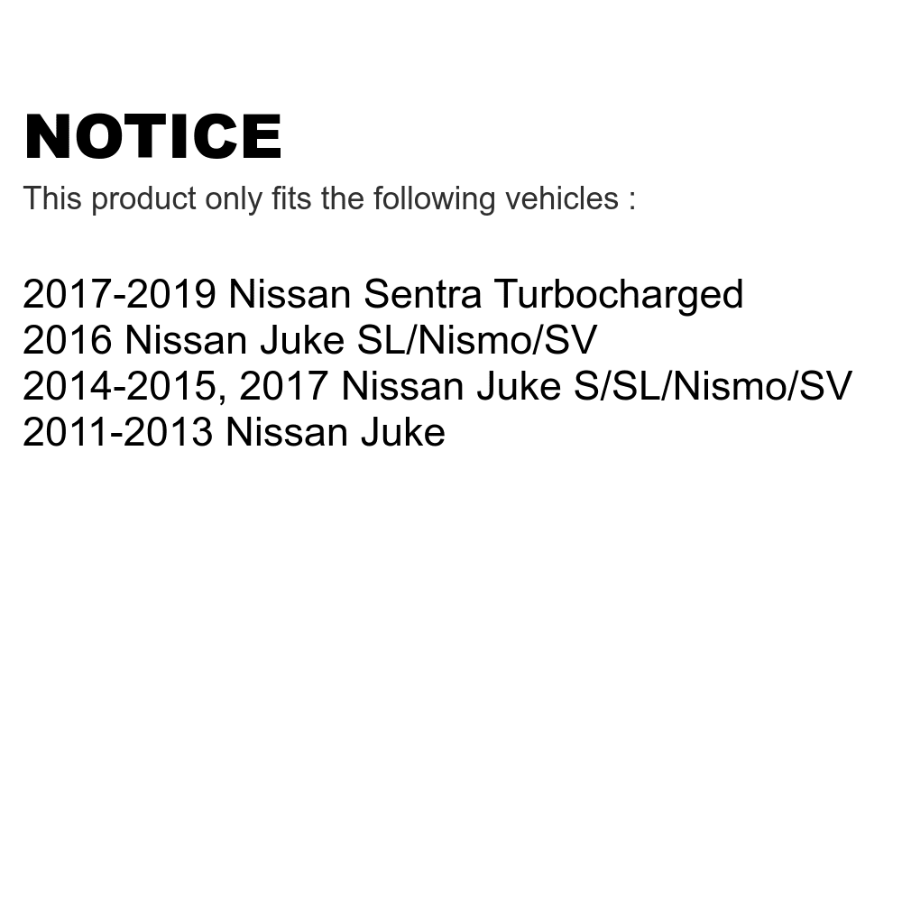 Transit Auto - Front Coated Disc Brake Rotors And Ceramic Pads Kit For Nissan Sentra Juke KGT-100478